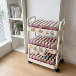 Utility Cart 3-Tier Perforated Trays Locking Swivel Casters