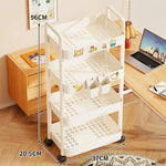 Utility Cart 3-Tier Perforated Trays Locking Swivel Casters