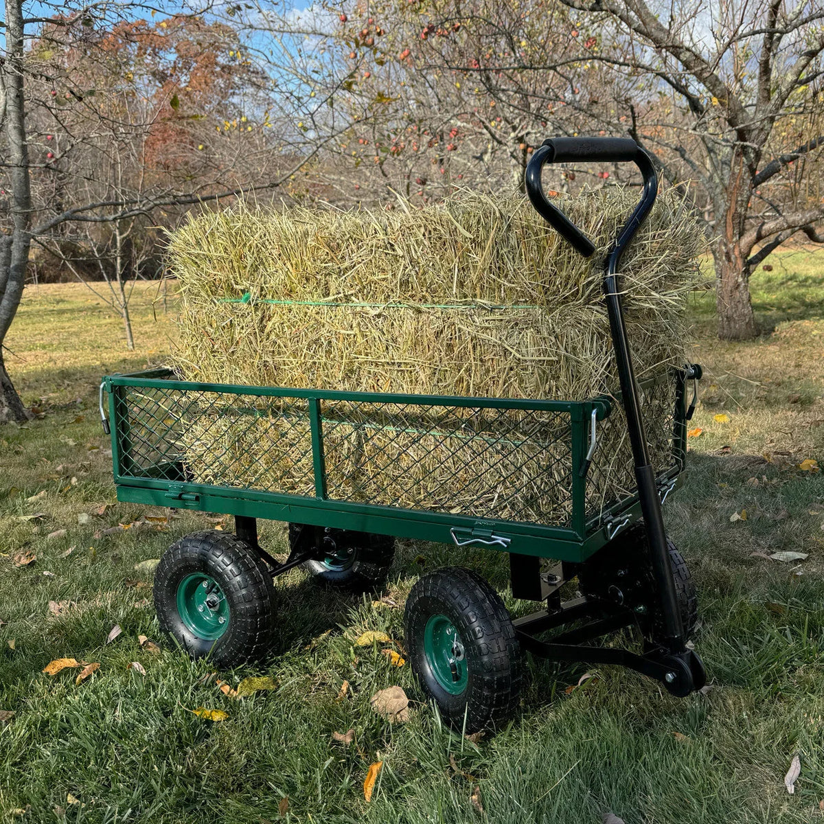 Utility Wagon 650 lb Capacity Removable Mesh Sides