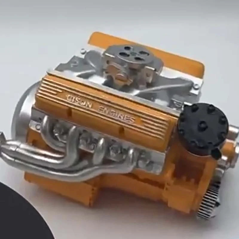 V8 Engine Kit Working Gasoline-Powered CNC-Machined Metal