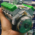 V8 Engine Kit Working Gasoline-Powered CNC-Machined Metal