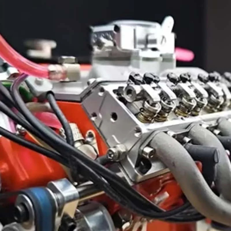 V8 Engine Kit Working Gasoline-Powered CNC-Machined Metal