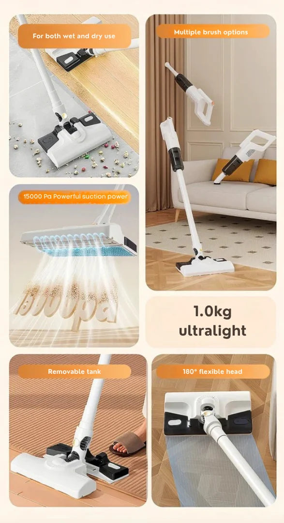 Vacuum Cleaner Cordless Wet Mop & Fabric Care