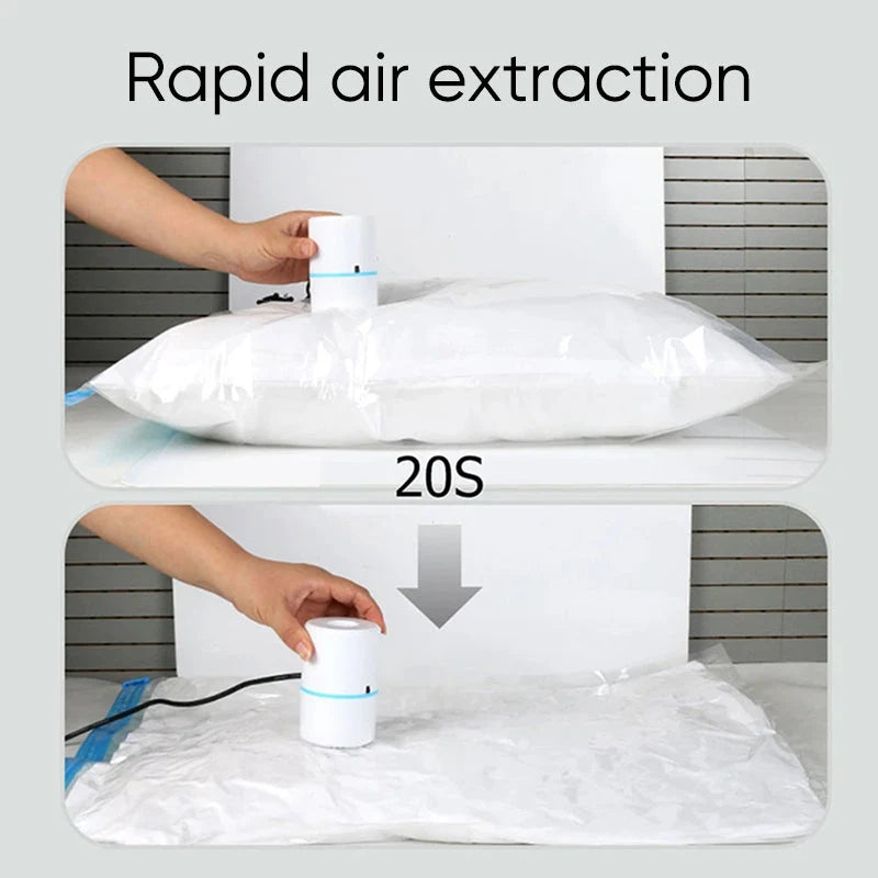 Vacuum Compression Bag Triple-Seal Valve & Double Zipper