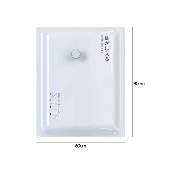 Vacuum Compression Bag Triple-Seal Valve & Double Zipper