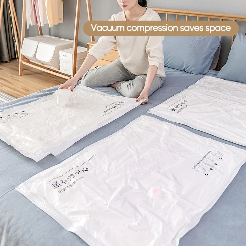 Vacuum Storage Bags Expandable Cube Space-Saving Design