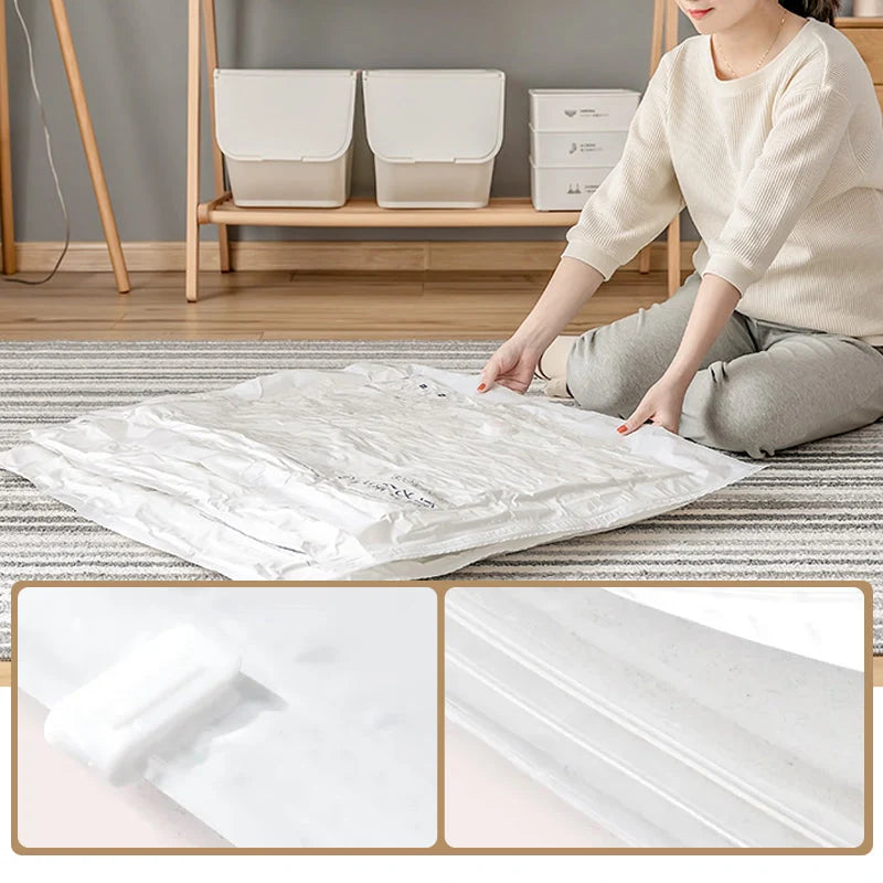 Vacuum Storage Bags Expandable Cube Space-Saving Design