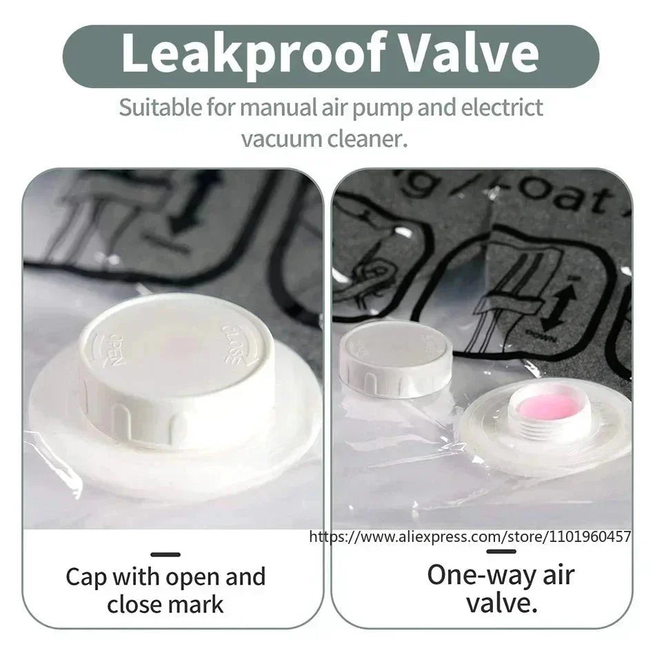Vacuum Storage Bags Space-Saving Airtight Reusable