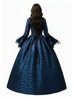 Vampire Costume Dress Gothic Flared Sleeves Ankle-Length