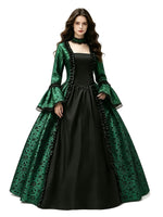 Vampire Costume Dress Gothic Flared Sleeves Ankle-Length