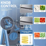 Vegetable Chopper Adjustable Stainless Steel Blade with Collection Tray & Hand Guard