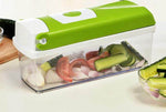 Vegetable Chopper Built-In Storage Container Stainless Steel Blades