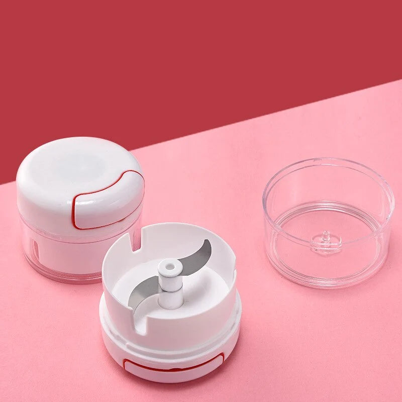Vegetable Chopper Manual Pull-Cord Stainless Steel Blades
