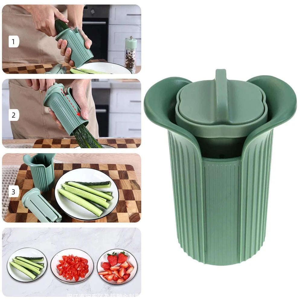 Vegetable Chopper Manual Pump Chop Slice & Dice