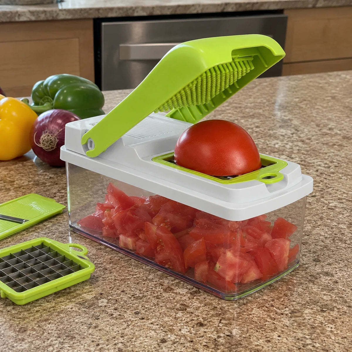 Vegetable Chopper Stainless Steel Blades Set of 8 With Container