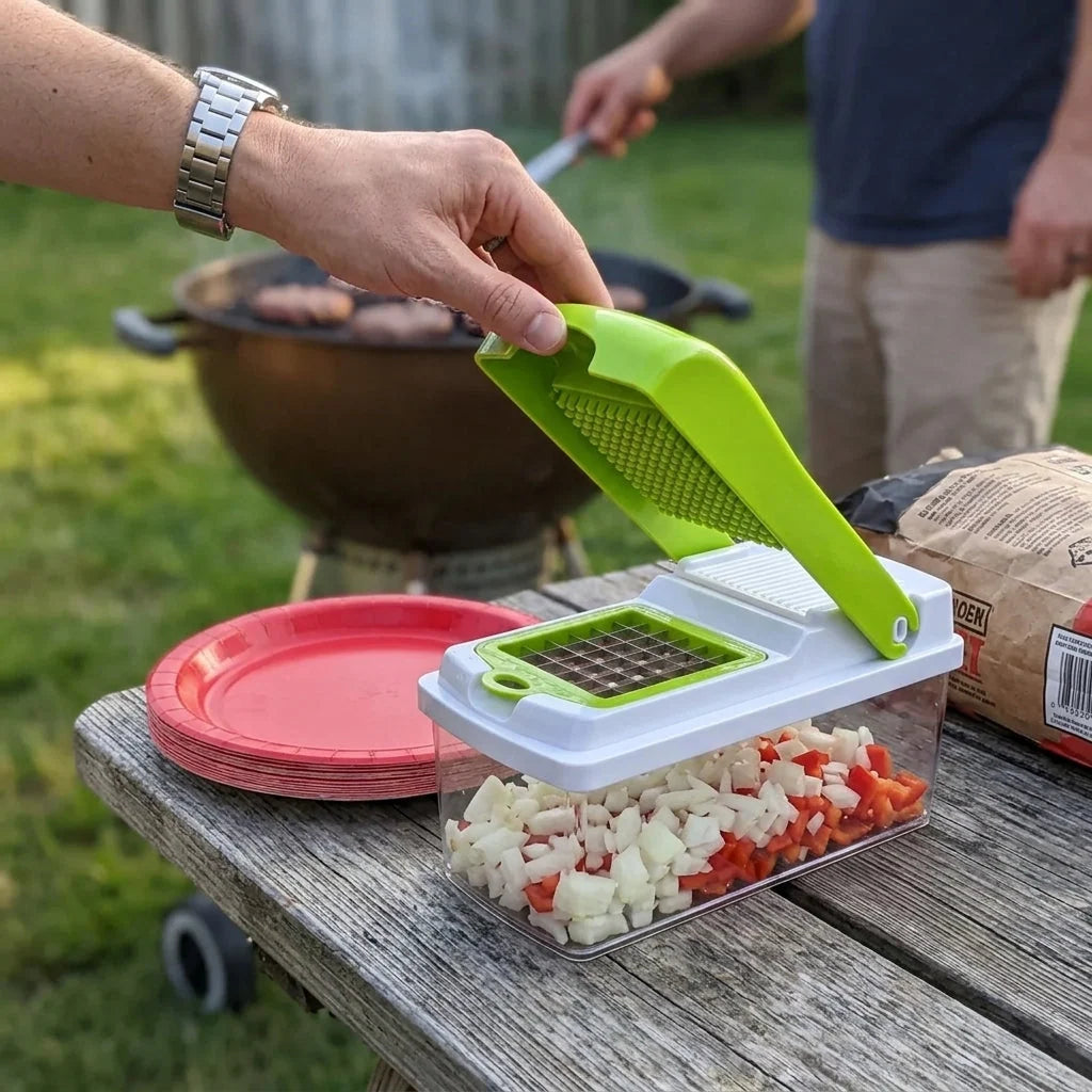Vegetable Chopper Stainless Steel Blades Set of 8 With Container