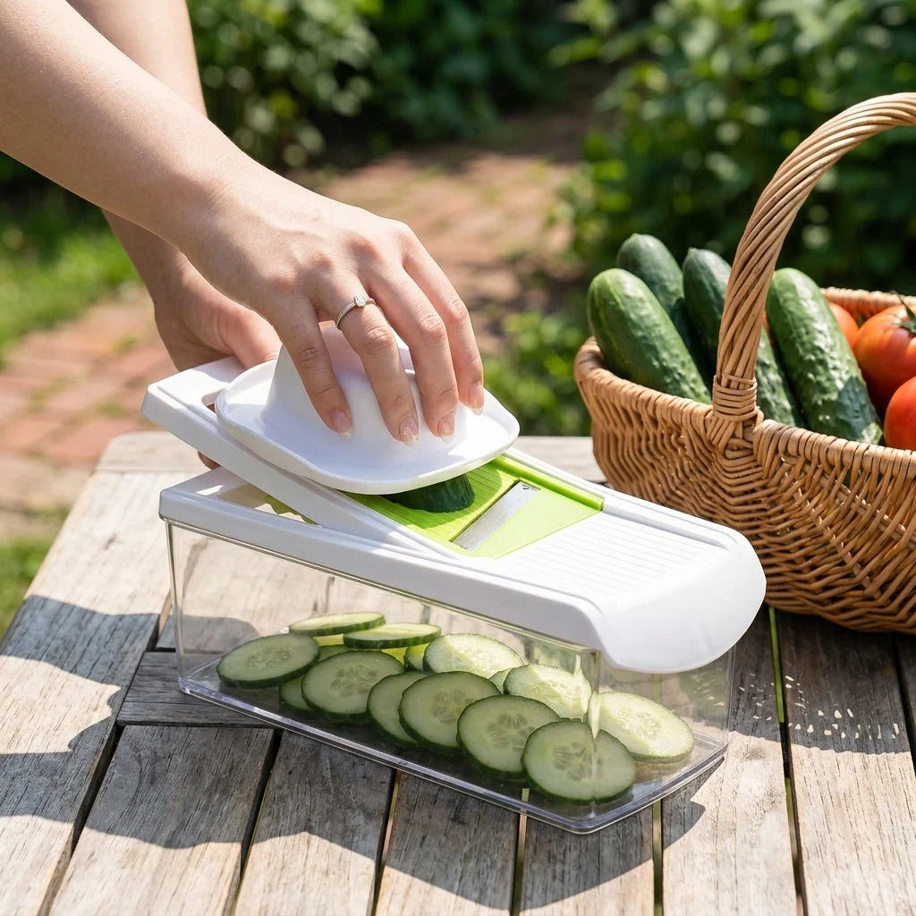 Vegetable Chopper Stainless Steel Blades Set of 8 With Container