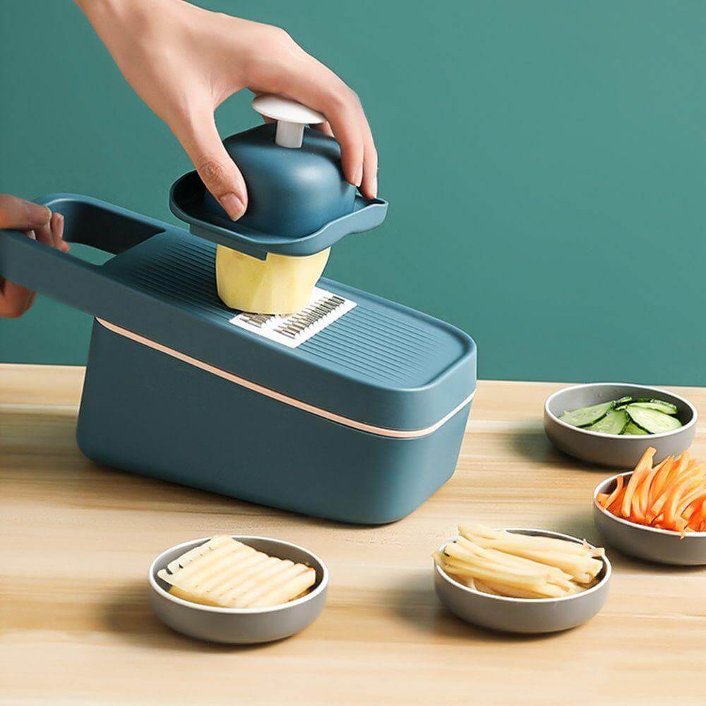 Vegetable Cutter Stainless Steel Blades Handguard Non-Slip Base