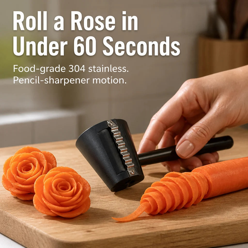 Vegetable Peeler Stainless Steel Spiral Rose Maker