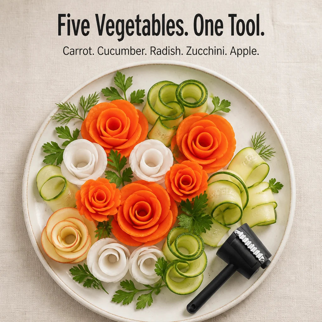 Vegetable Peeler Stainless Steel Spiral Rose Maker