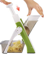 Vegetable Slicer 5-In-1 Built-In Collecting Tray & Safety Guard