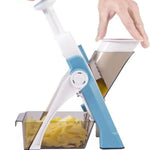 Vegetable Slicer 5 Interchangeable Blades Built-In Collecting Tray