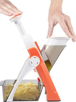 Vegetable Slicer 5 Interchangeable Blades Built-In Collecting Tray