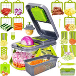 Vegetable Slicer & Chopper 18-Function Built-In Container