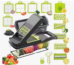 Vegetable Slicer & Chopper 18-In-1 Built-In Container & Non-Slip Base