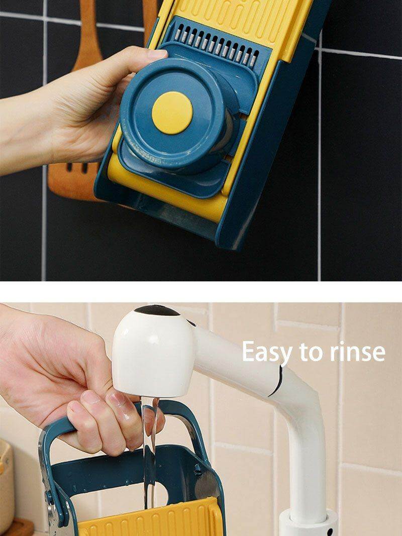 Vegetable Slicer Four Interchangeable Blades Detachable Container