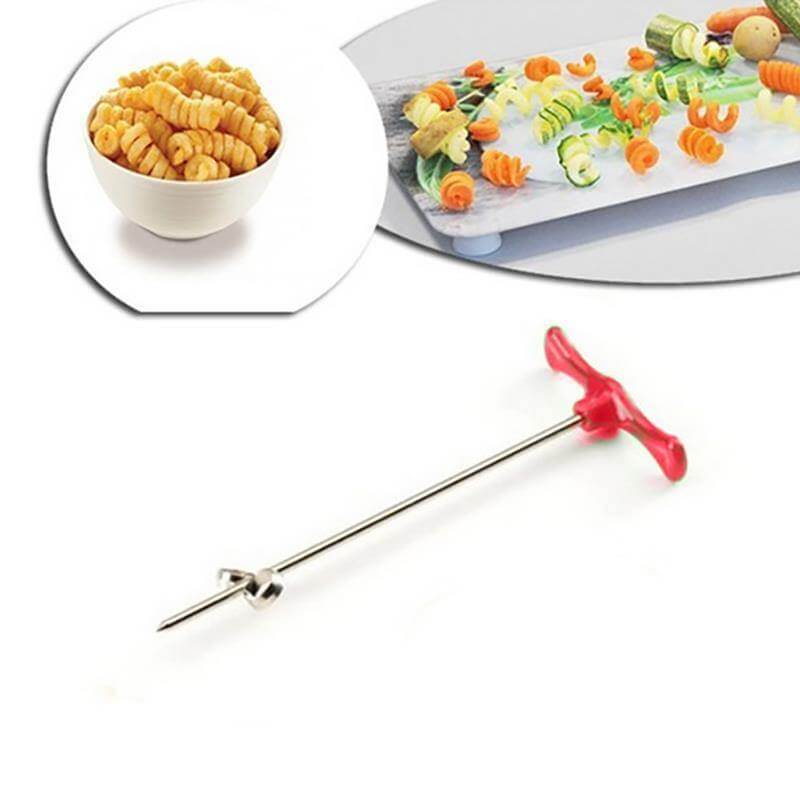 Vegetable Spiral Cutter Manual Stainless Steel Blade Easy Clean