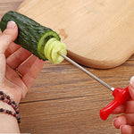 Vegetable Spiral Cutter Manual Stainless Steel Blade Easy Clean