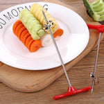 Vegetable Spiral Cutter Manual Stainless Steel Blade Easy Clean
