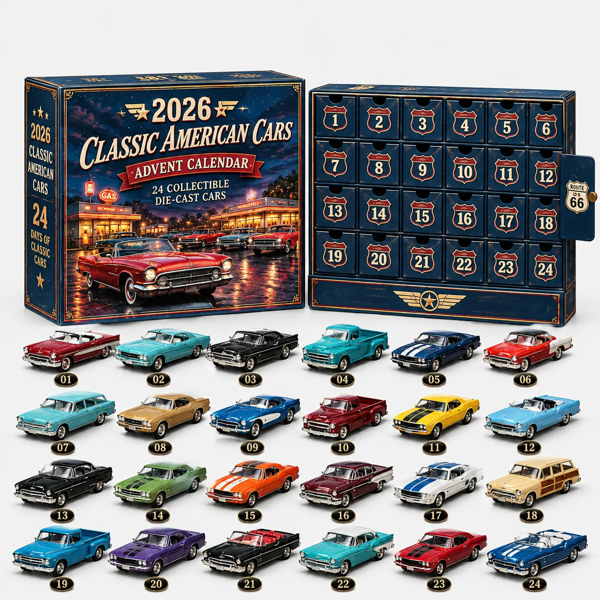 Vehicle Advent Calendar 24 Cast Metal Models