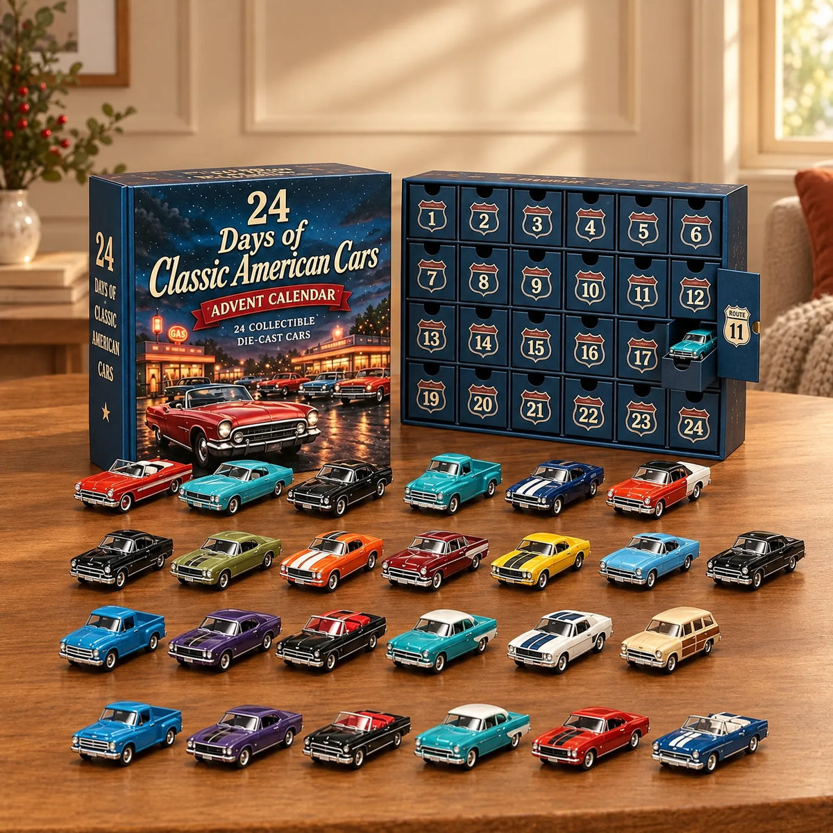 Vehicle Advent Calendar Die-Cast Set of 24