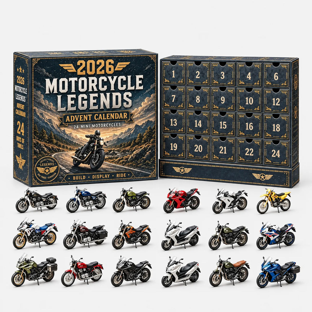Vehicle Advent Calendar Die-Cast Set of 24