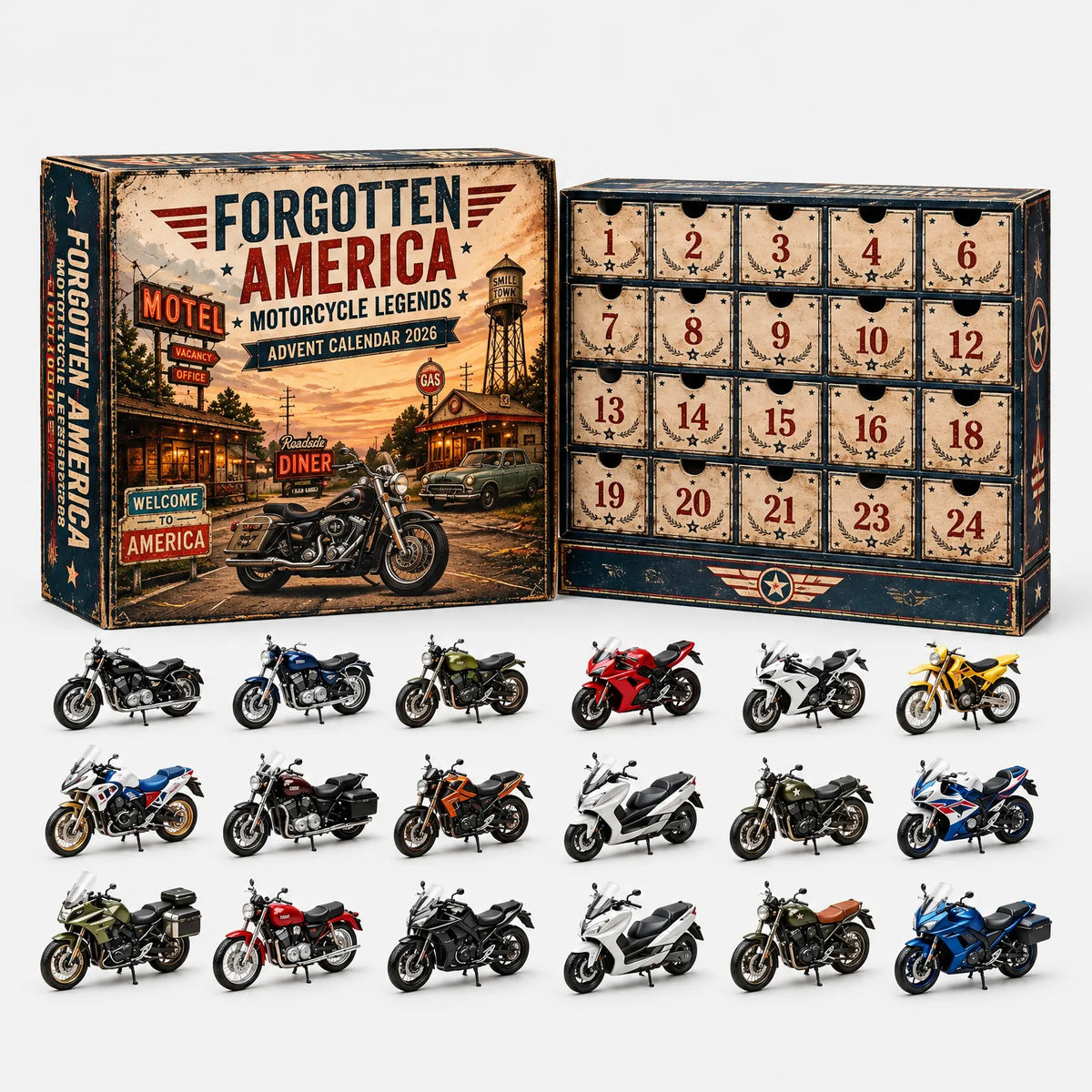 Vehicle Advent Calendar Die-Cast Set of 24