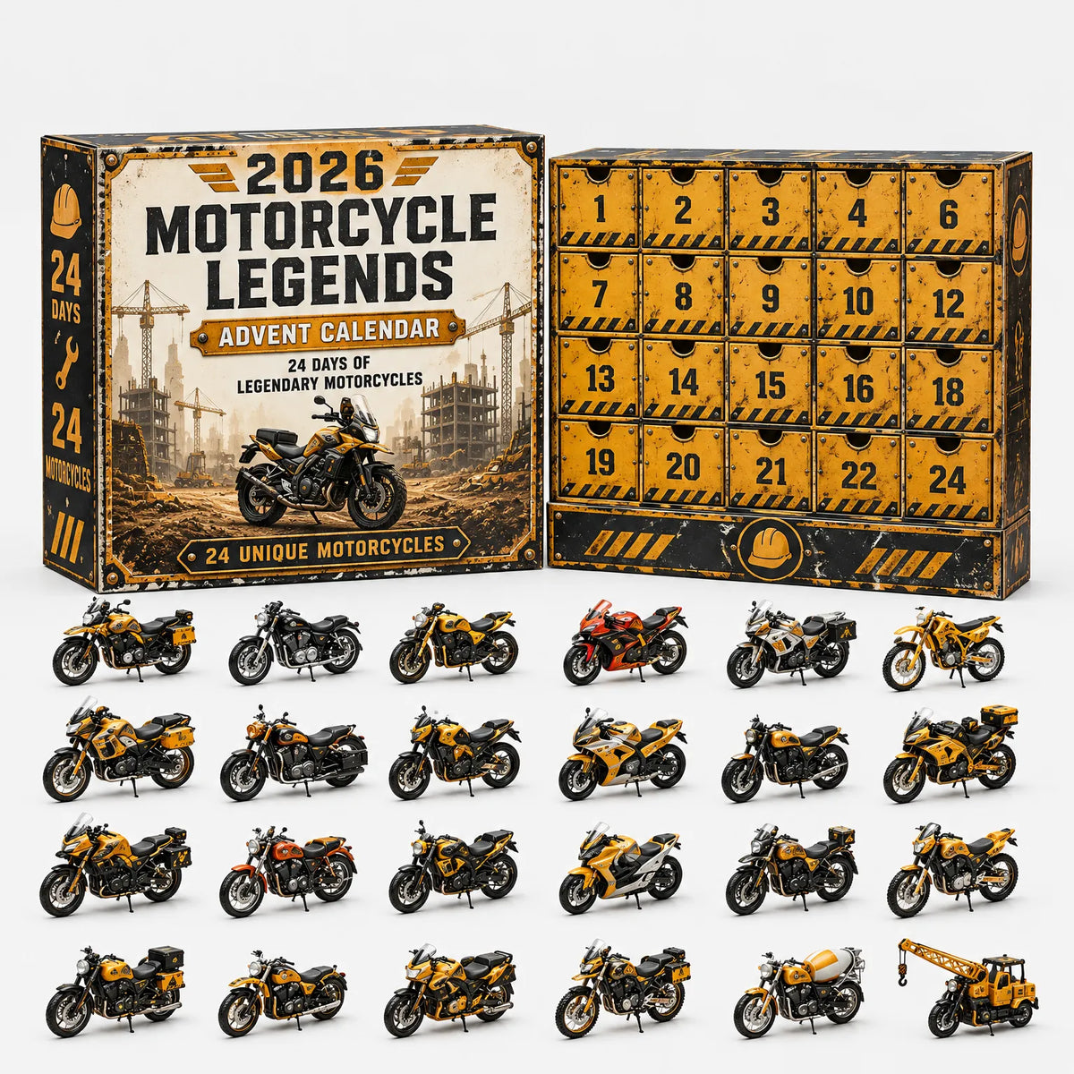 Vehicle Advent Calendar Die-Cast Set of 24