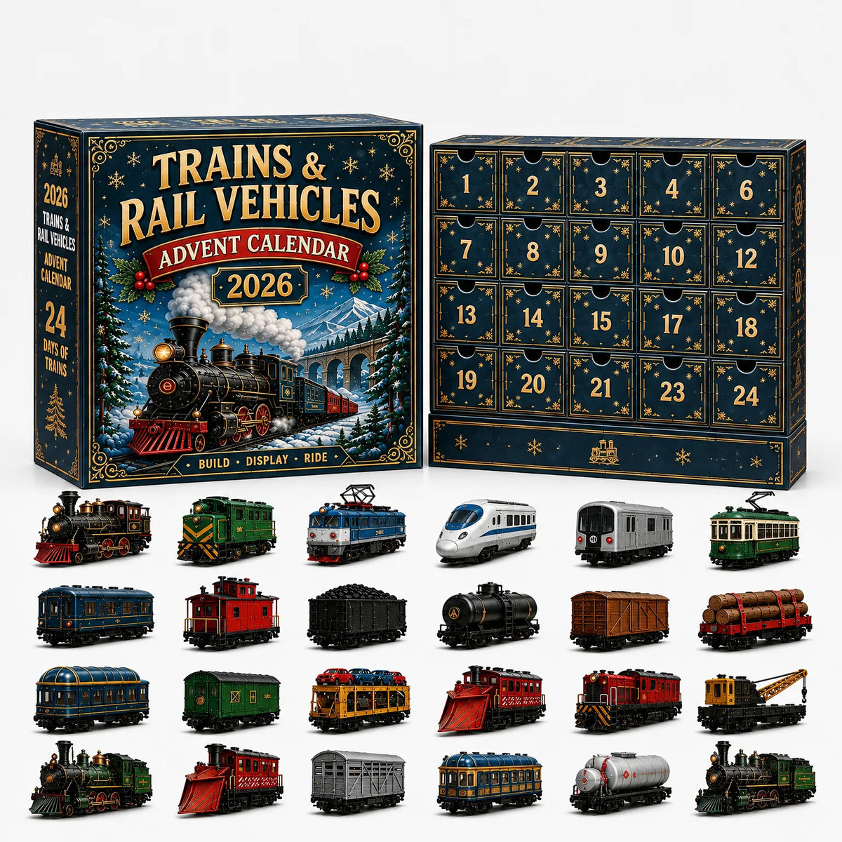 Vehicle Advent Calendar Die-Cast Set of 24