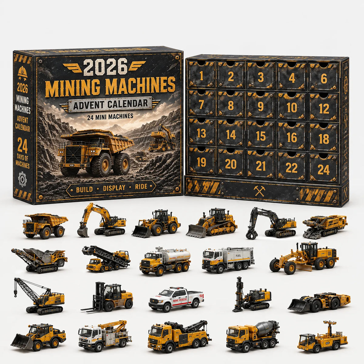 Vehicle Advent Calendar Die-Cast Set of 24
