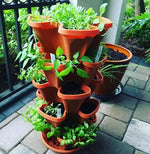 Vertical Garden Planter Stackable Self-Draining Wheeled Base