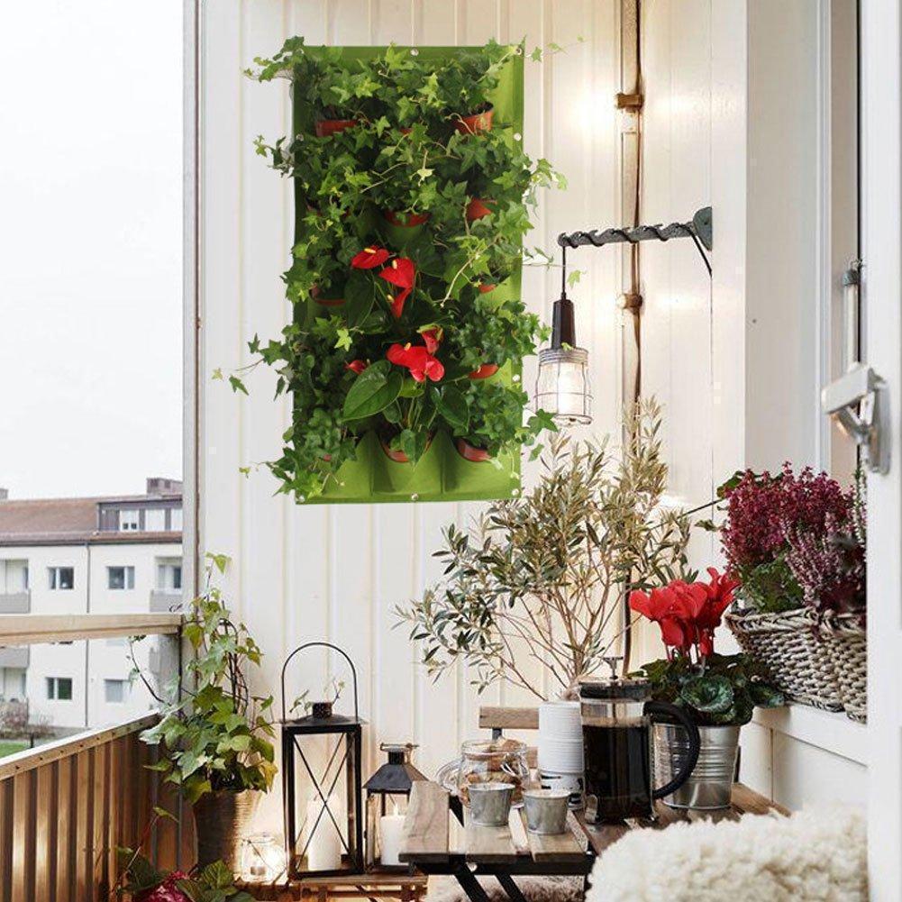 Vertical Hanging Planter Water-Retaining Felt 9 or 18 Pockets