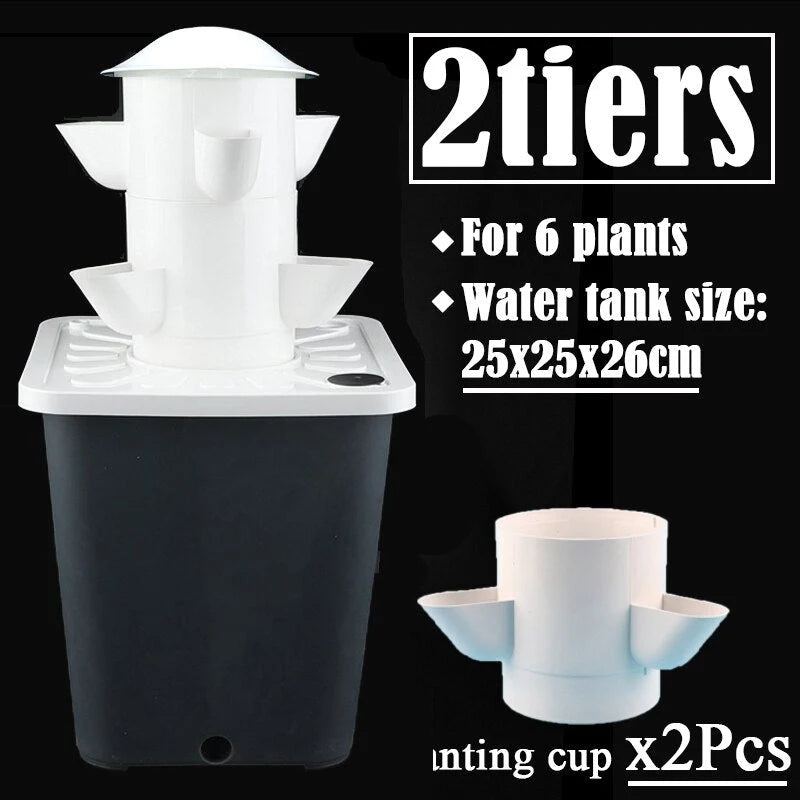 Vertical Hydroponic Garden Kit Stackable Food-Safe PP