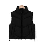 Vest Quilted Insulated Wind-Resistant High Stand Collar