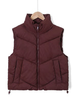 Vest Quilted Insulated Wind-Resistant High Stand Collar