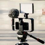 Video Camera Stabilizer Rig Microphone & Light Mounts Tripod Compatible
