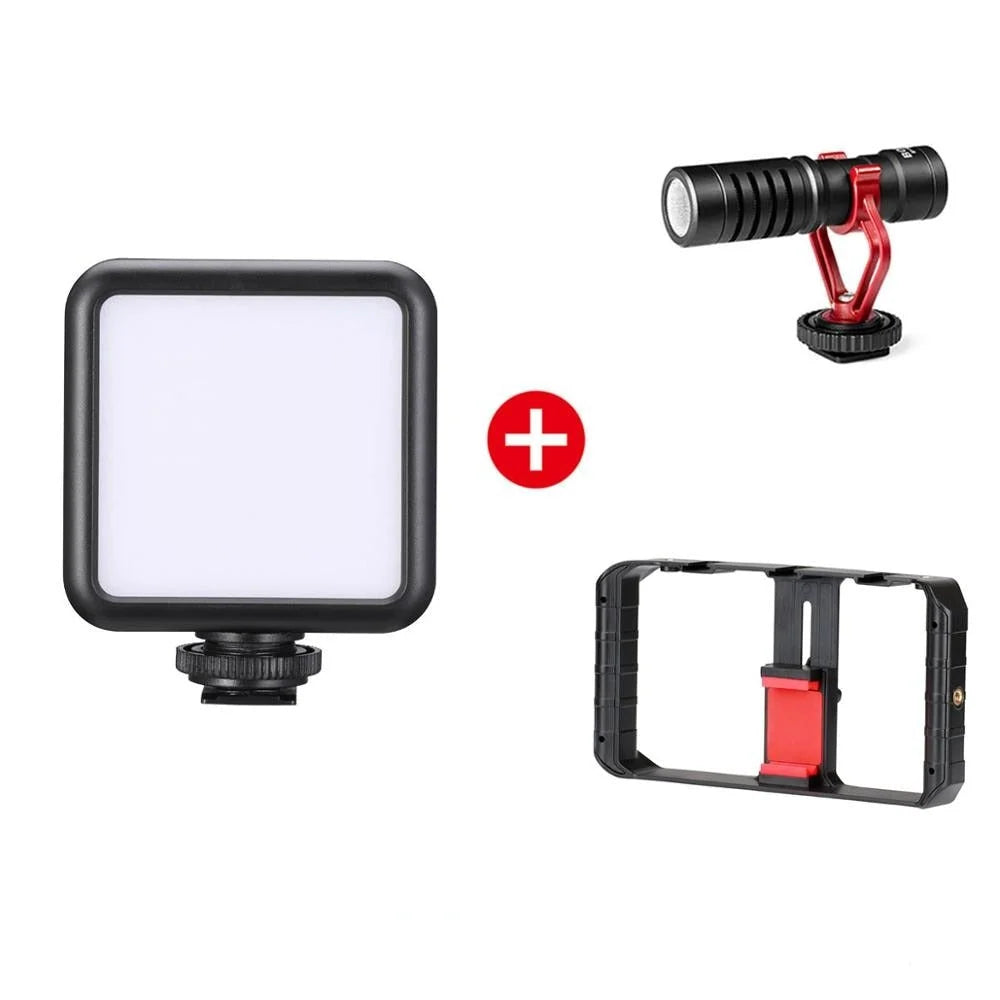 Video Camera Stabilizer Rig Microphone & Light Mounts Tripod Compatible