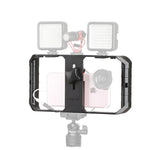Video Camera Stabilizer Rig Microphone & Light Mounts Tripod Compatible