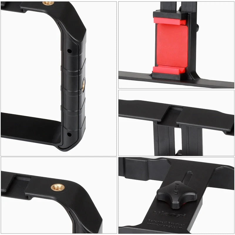 Video Camera Stabilizer Rig Microphone & Light Mounts Tripod Compatible