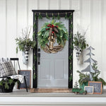 Vine Wreath Weather-Resistant Golden Bells 17 Inch